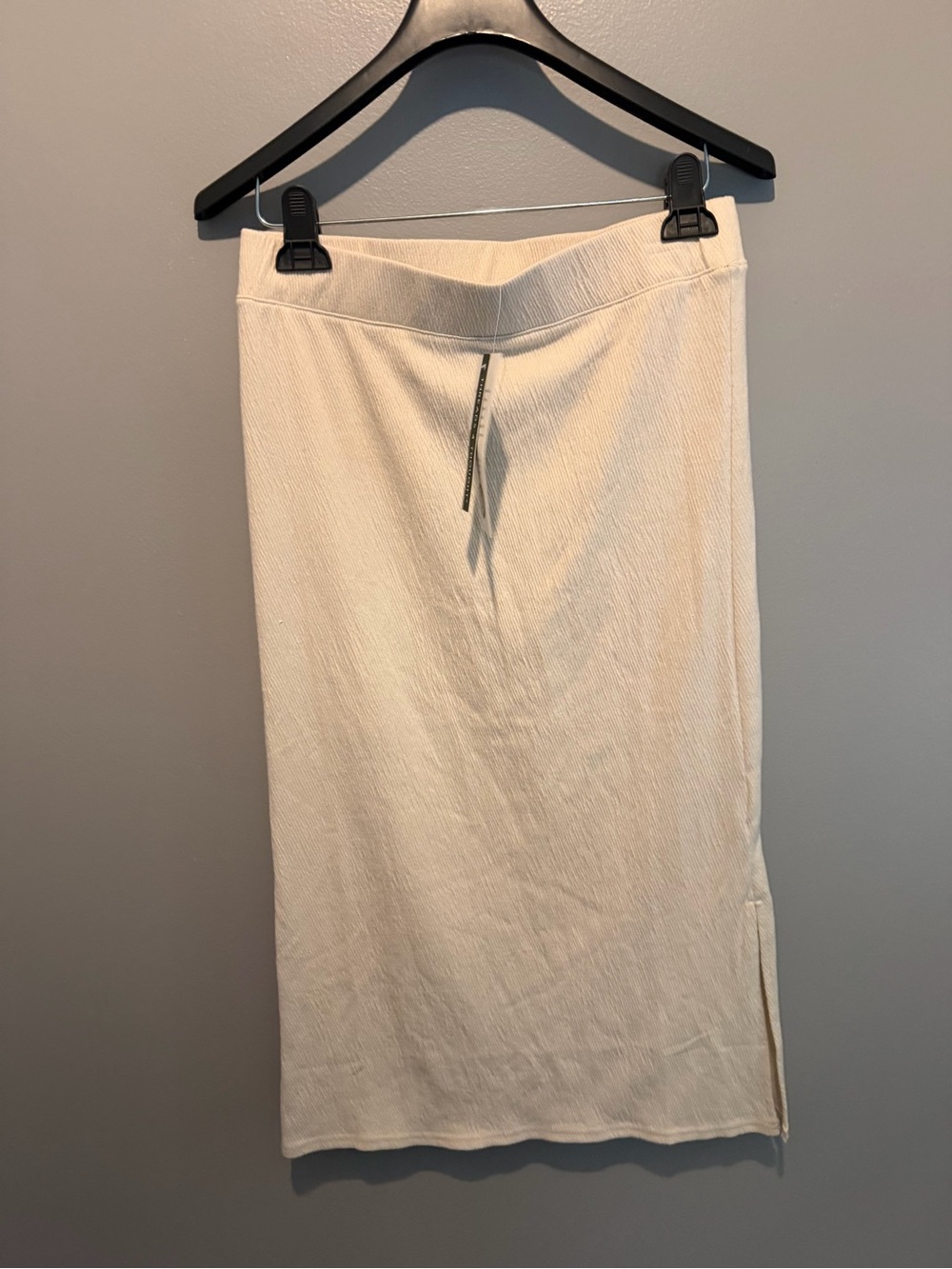 Threads 4 Thought Cream Ribbed Midi Skirt